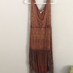 Buckle Fringe Tank Top